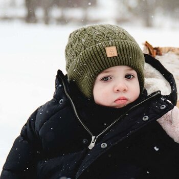 Calikids Tuque en tricot doux avec corde - Moss