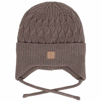 Calikids Tuque en tricot doux avec corde - Mocha