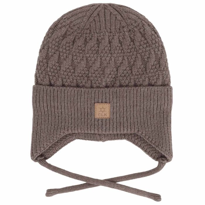Calikids Tuque en tricot doux avec corde - Mocha