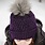 Calikids Tuque en tricot avec protection coupe vent - Blackberry