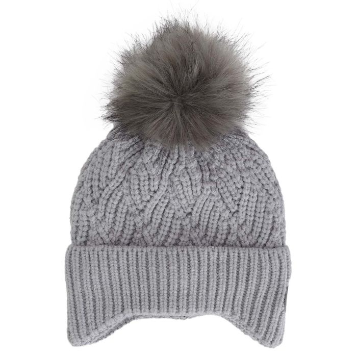 Calikids Tuque en tricot avec protection coupe vent - Grey