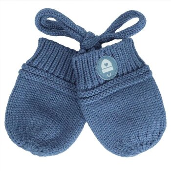 Calikids Mitaine en tricot avec cordon - Arctic blue