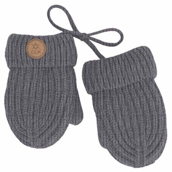 Calikids Mitaine en tricot doublé avec corde - Light grey