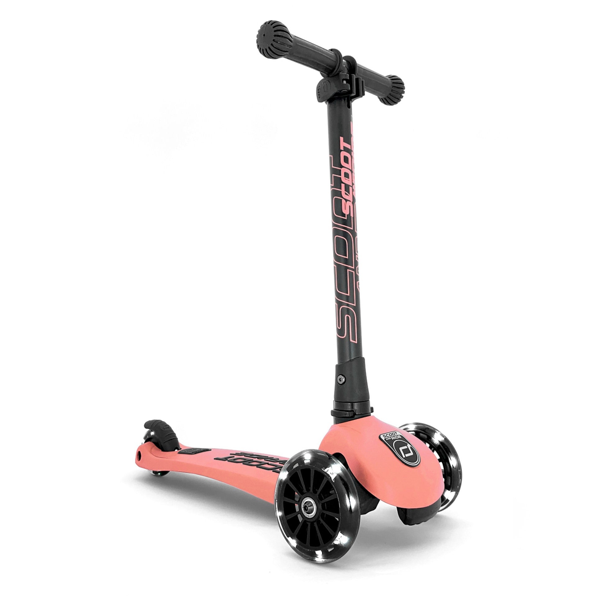 Scoot&Ride Trotinette Highwaykick 3 - Ajustable et avec lumières DEL - Pêche