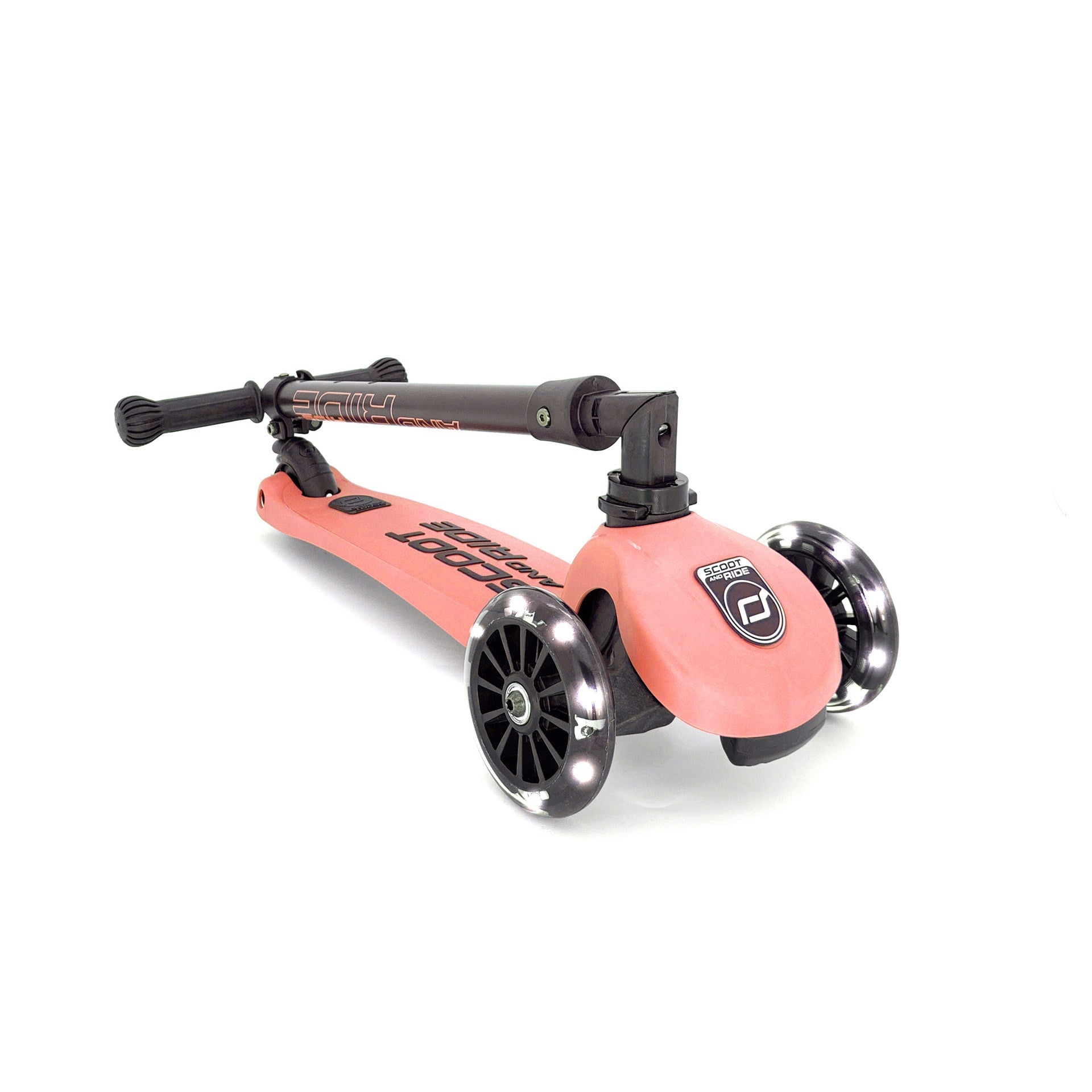 Scoot&Ride Trotinette Highwaykick 3 - Ajustable et avec lumières DEL - Pêche