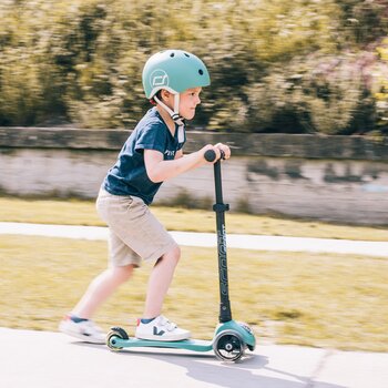 Scoot&Ride Trotinette Highwaykick 3 - Ajustable et avec lumières DEL - Fôret
