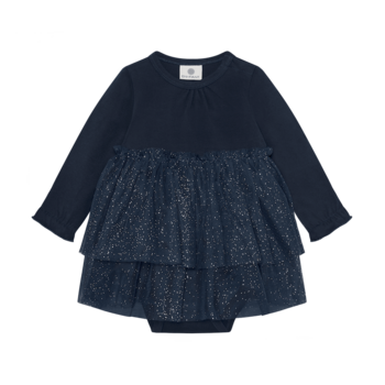En-fant Robe tulle avec cache-couche - Bleu nuit