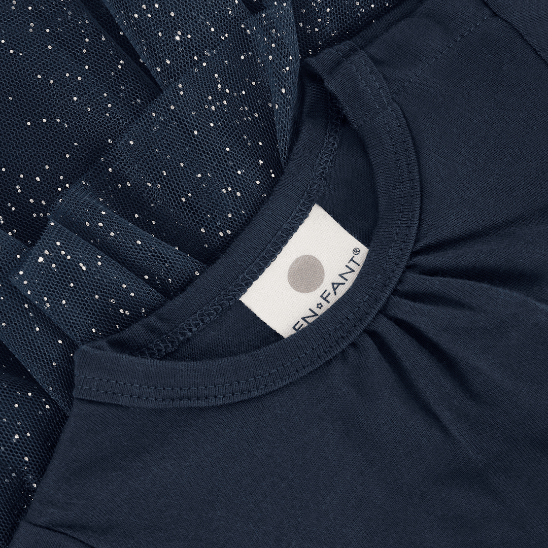 En-fant Robe tulle avec cache-couche - Bleu nuit