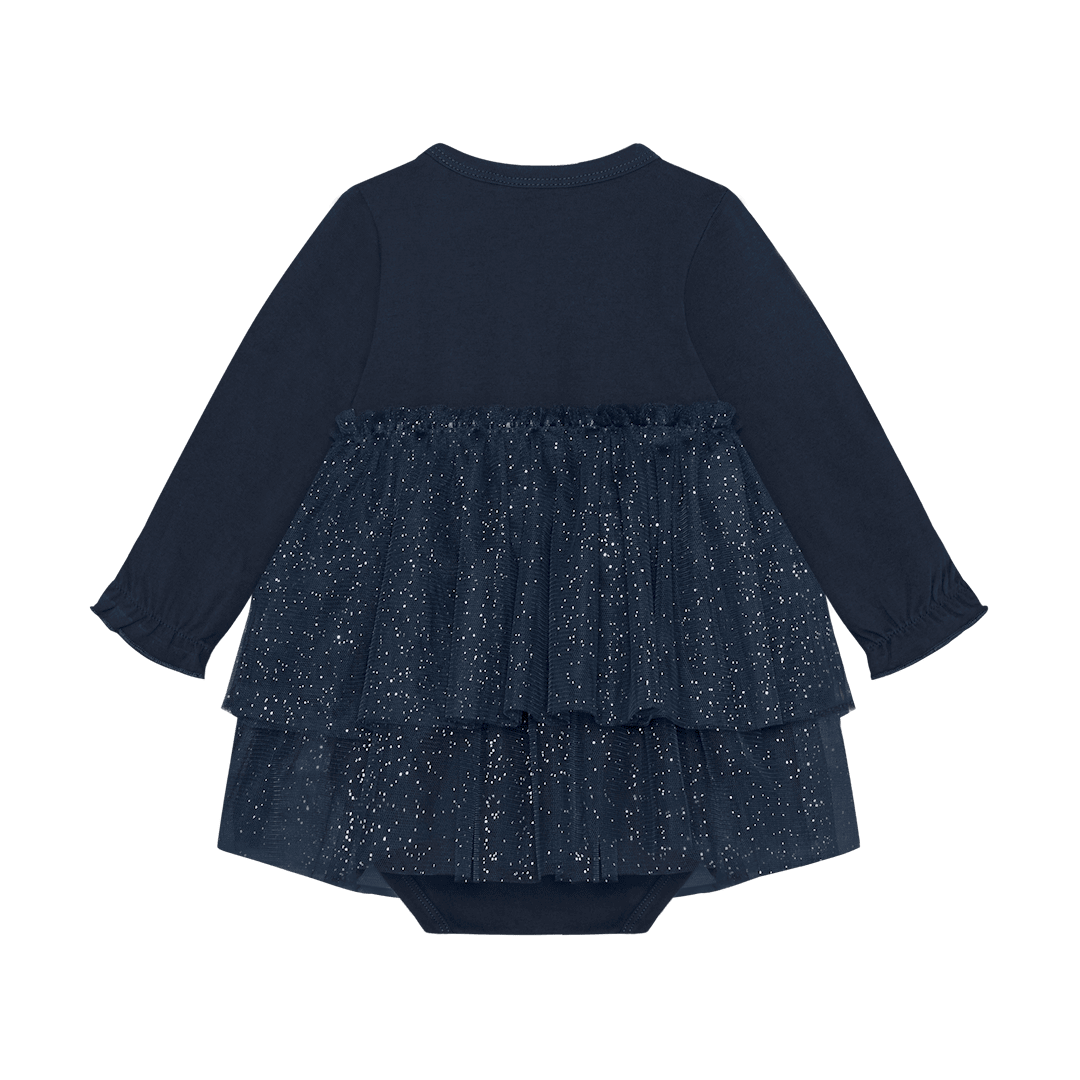 En-fant Robe tulle avec cache-couche - Bleu nuit
