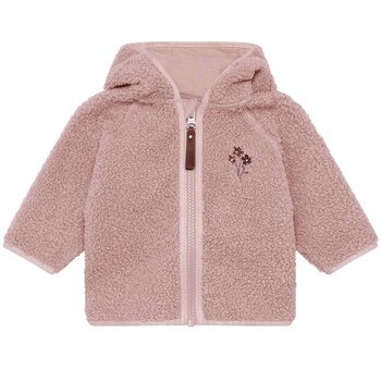 En-fant Manteau ourson et fleurs - Rose