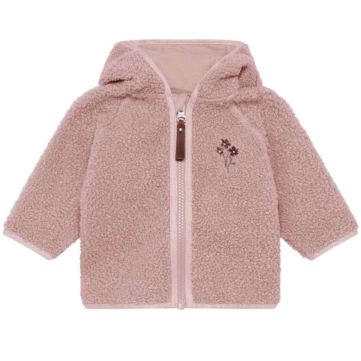 En-fant Manteau ourson et fleurs - Rose