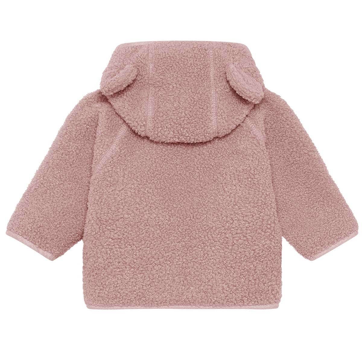 En-fant Manteau ourson et fleurs - Rose