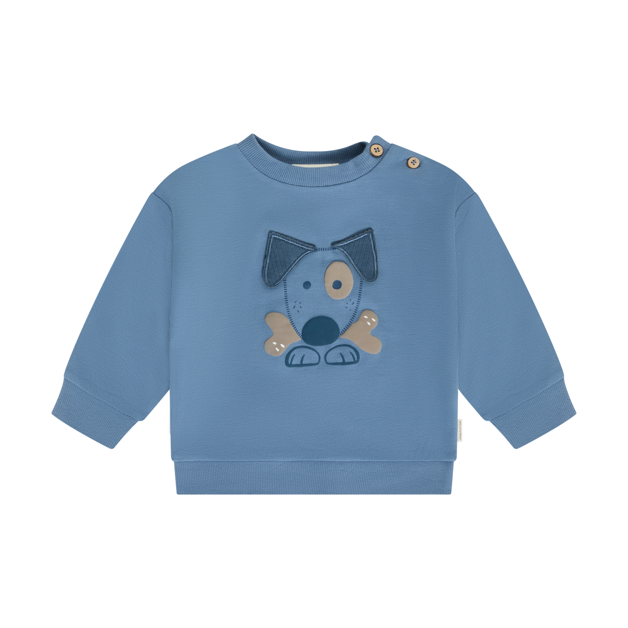 minymo Sweatshirt chien avec os - Bluefin