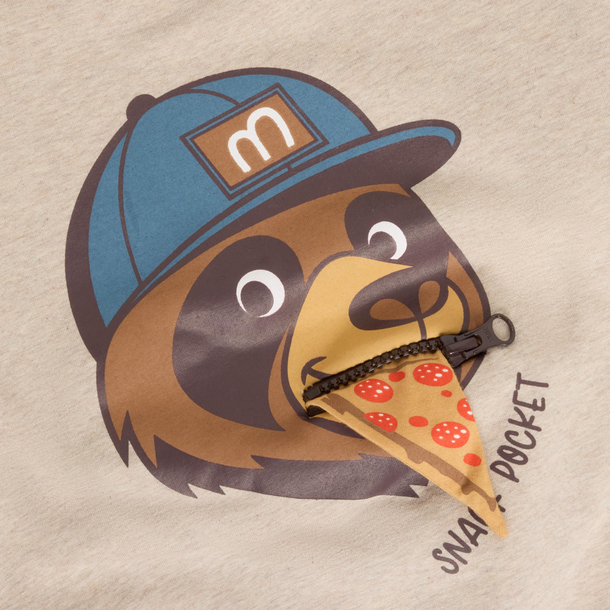 minymo Sweatshirt paresseux langue pizza - Beige melange