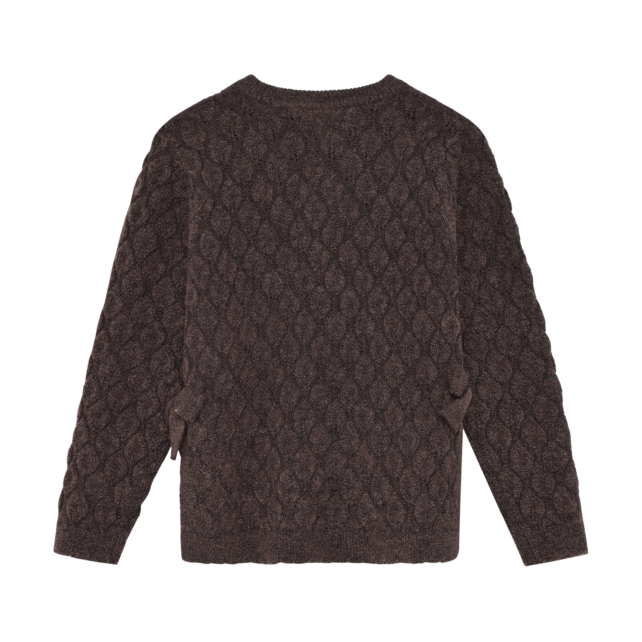 minymo Chandail en tricot avec boucles et ouverture - Plum truffle