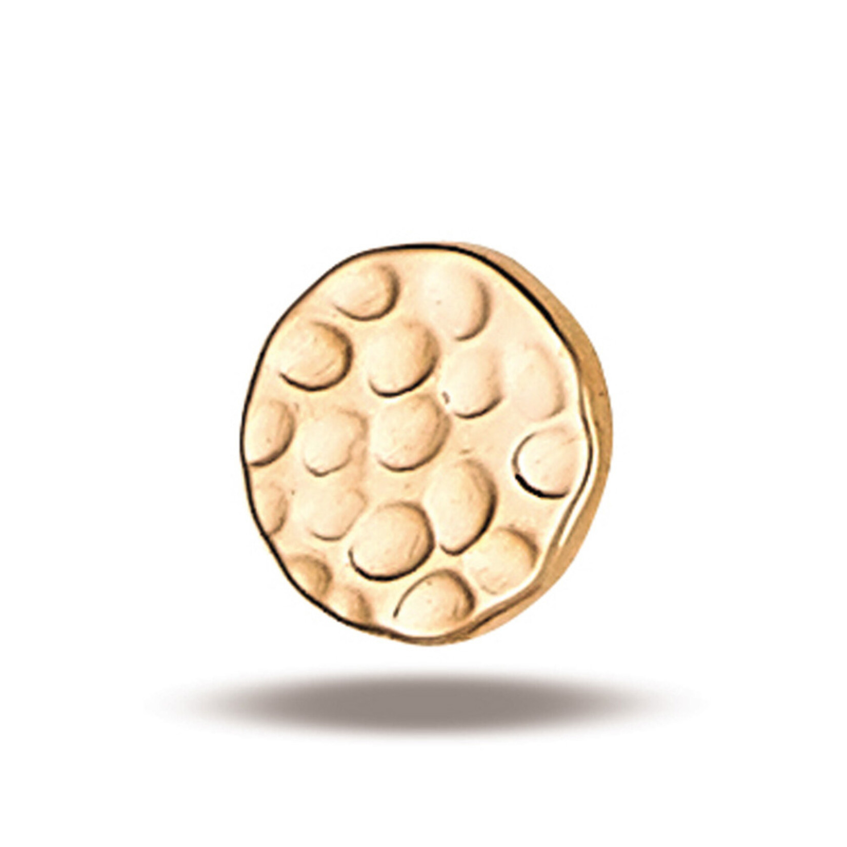 Body Gems Gold Hammered Threadless Disc