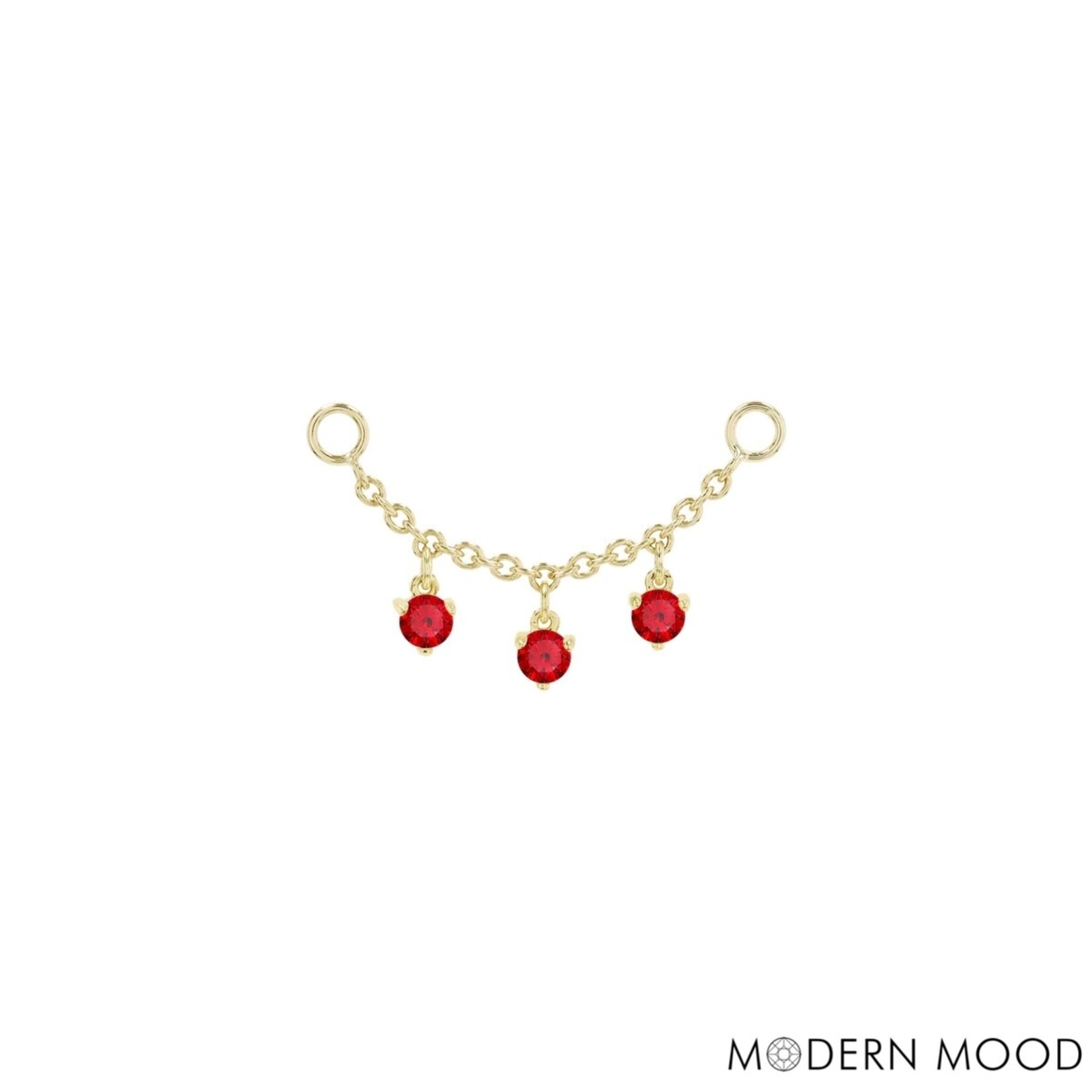 Modern Mood Ruby Dripping Chain x3