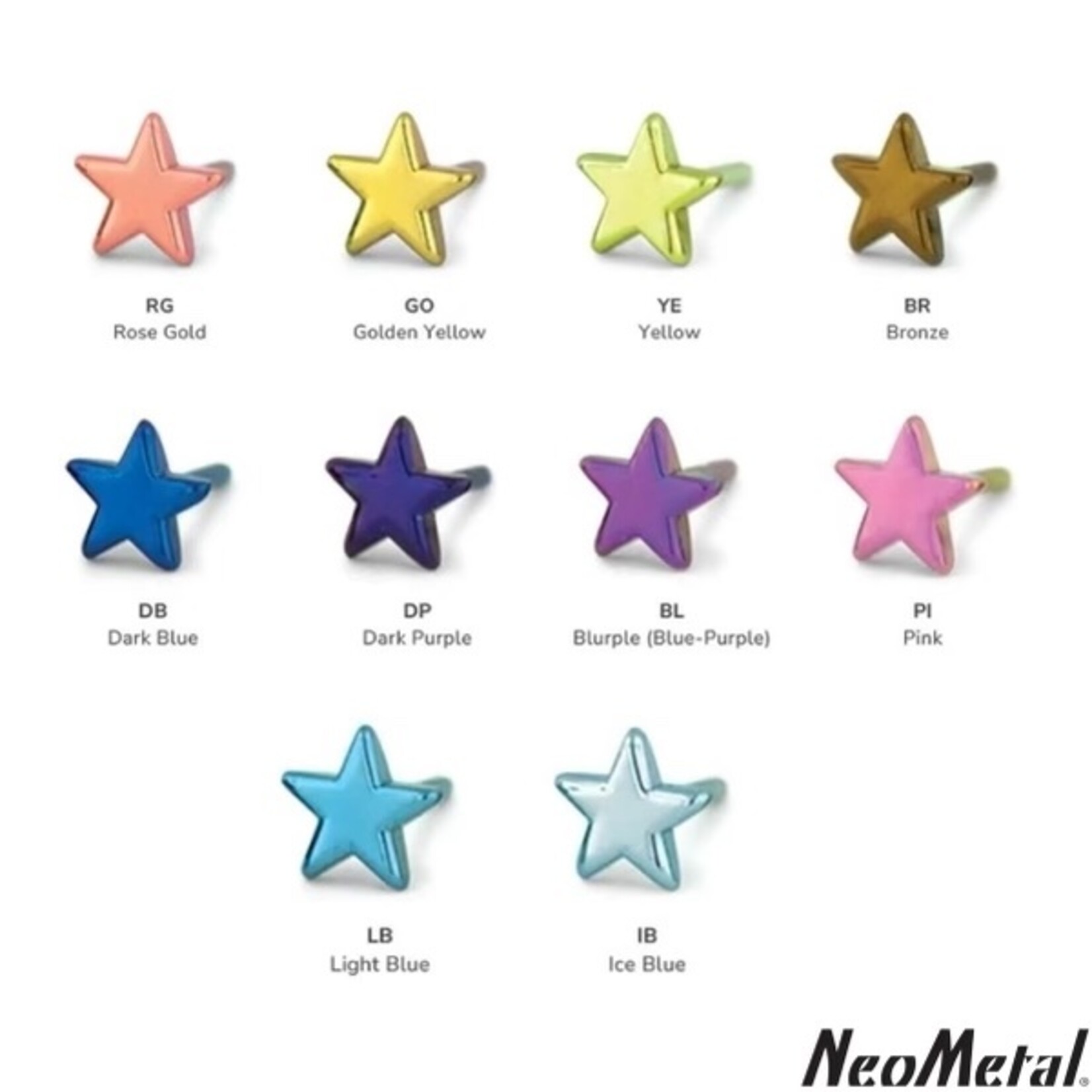 Neometal Titanium Threadless Trinity