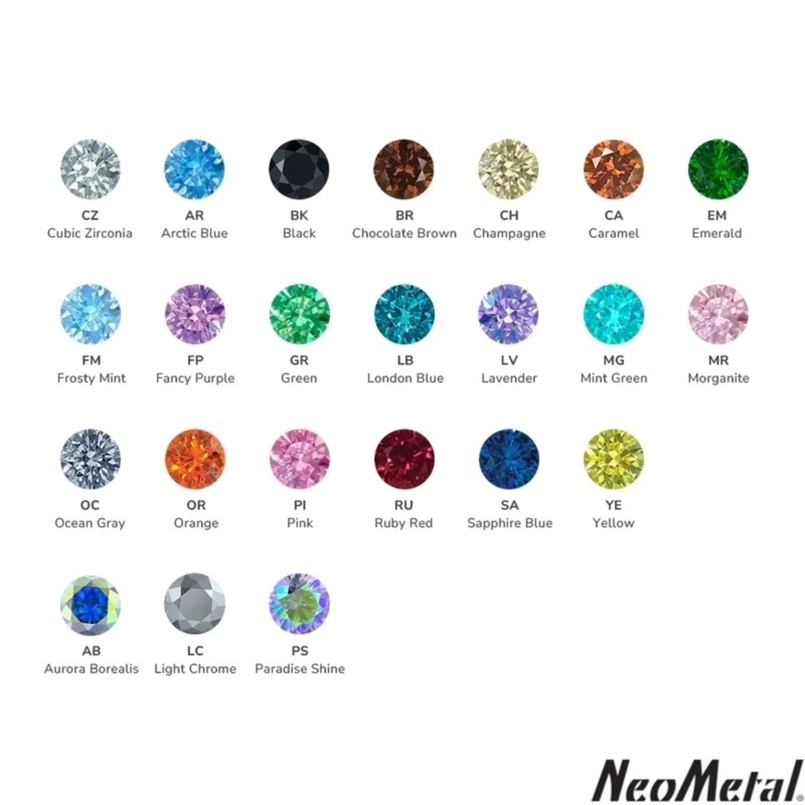 Neometal Titanium Threadless Trinity