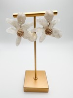 Flower Statement Earring - Pearl