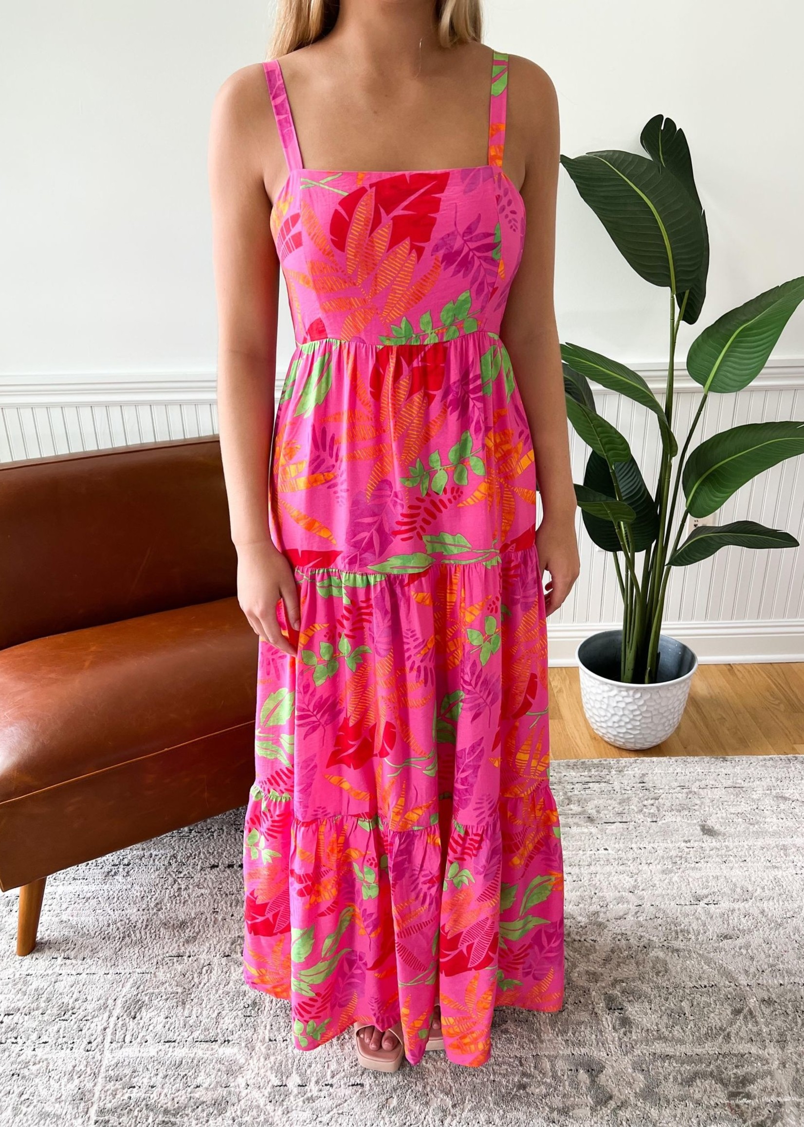 Tropic Print Maxi Dress
