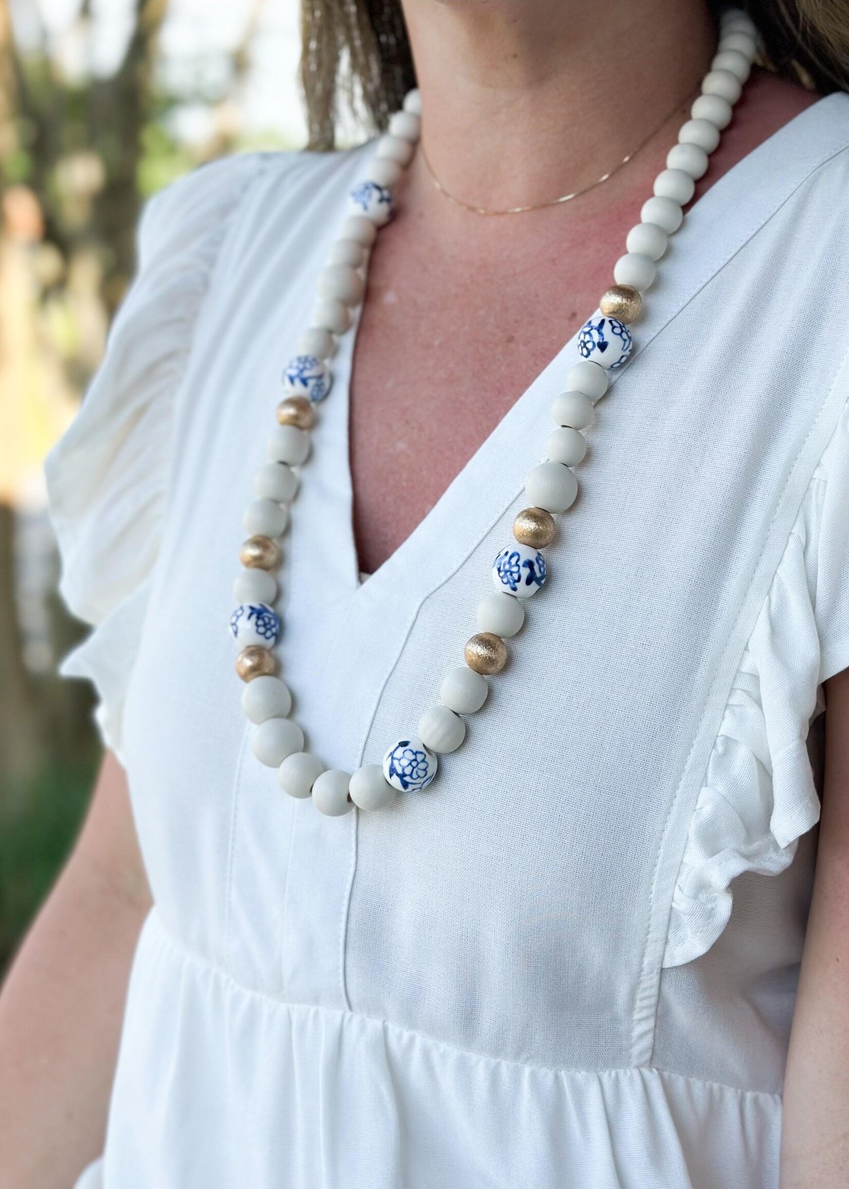 Ivory & Ginger Bead Necklace