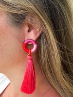 Fuchsia Libby Tassel Earring