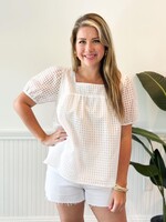 Madison Check Top Seam Blouse - Multiple Colors!