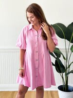 Prissy Pink Denim Dress
