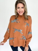 Cheetah Sweater - Camel