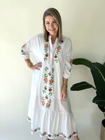 In Loom Blossom Embroidered Resort Dress