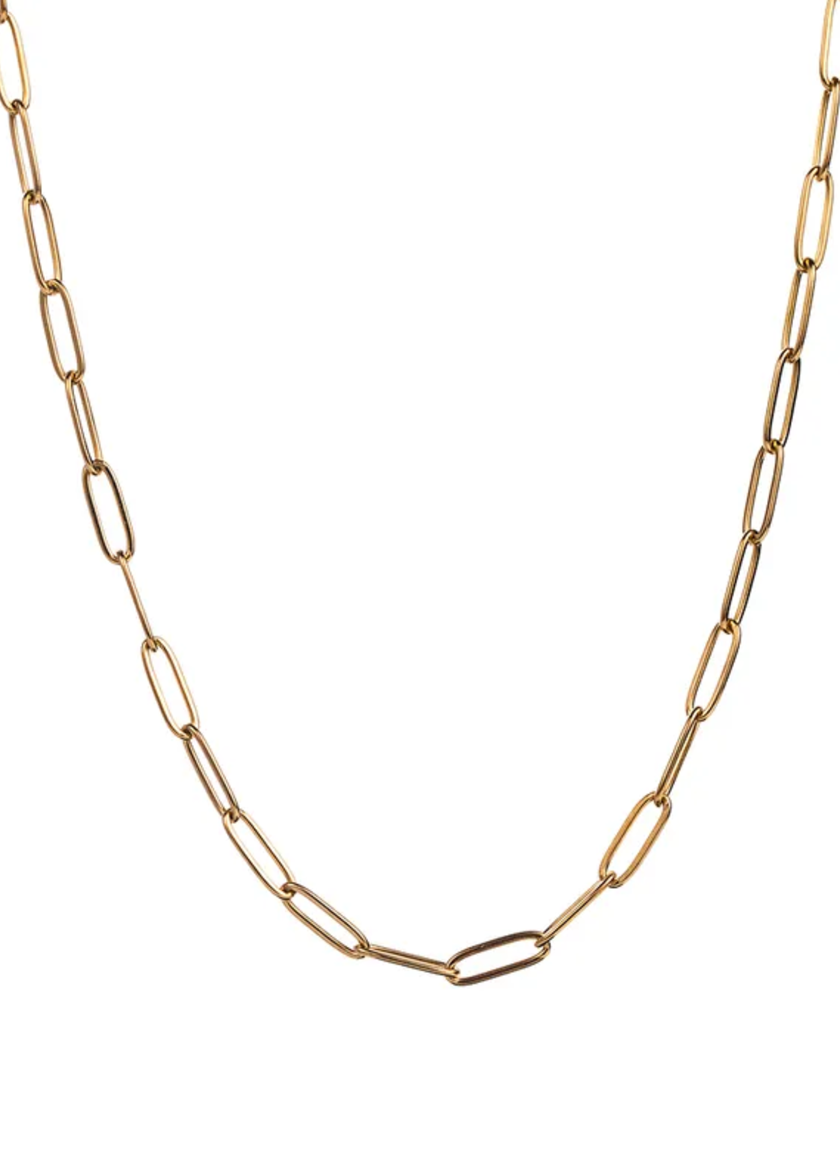 kiss me kate Gold Paperclip Necklace
