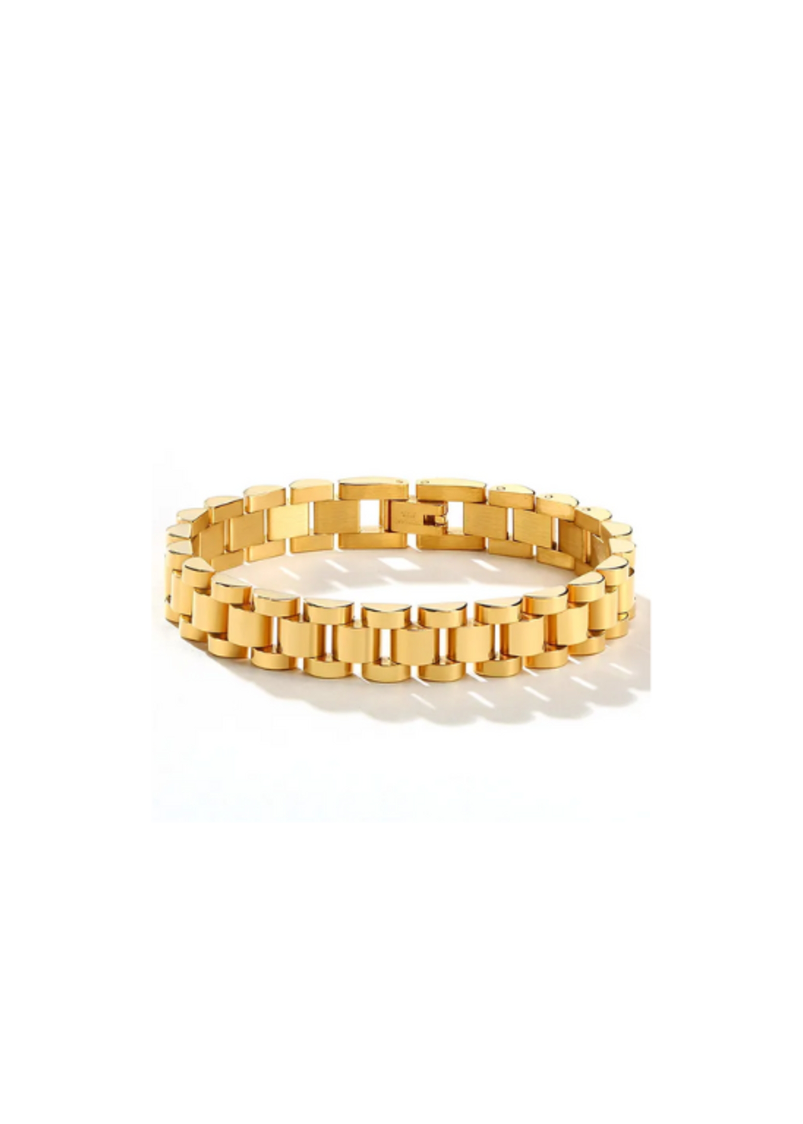 kiss me kate 10mm Gold Watch Band Bracelet- 7"
