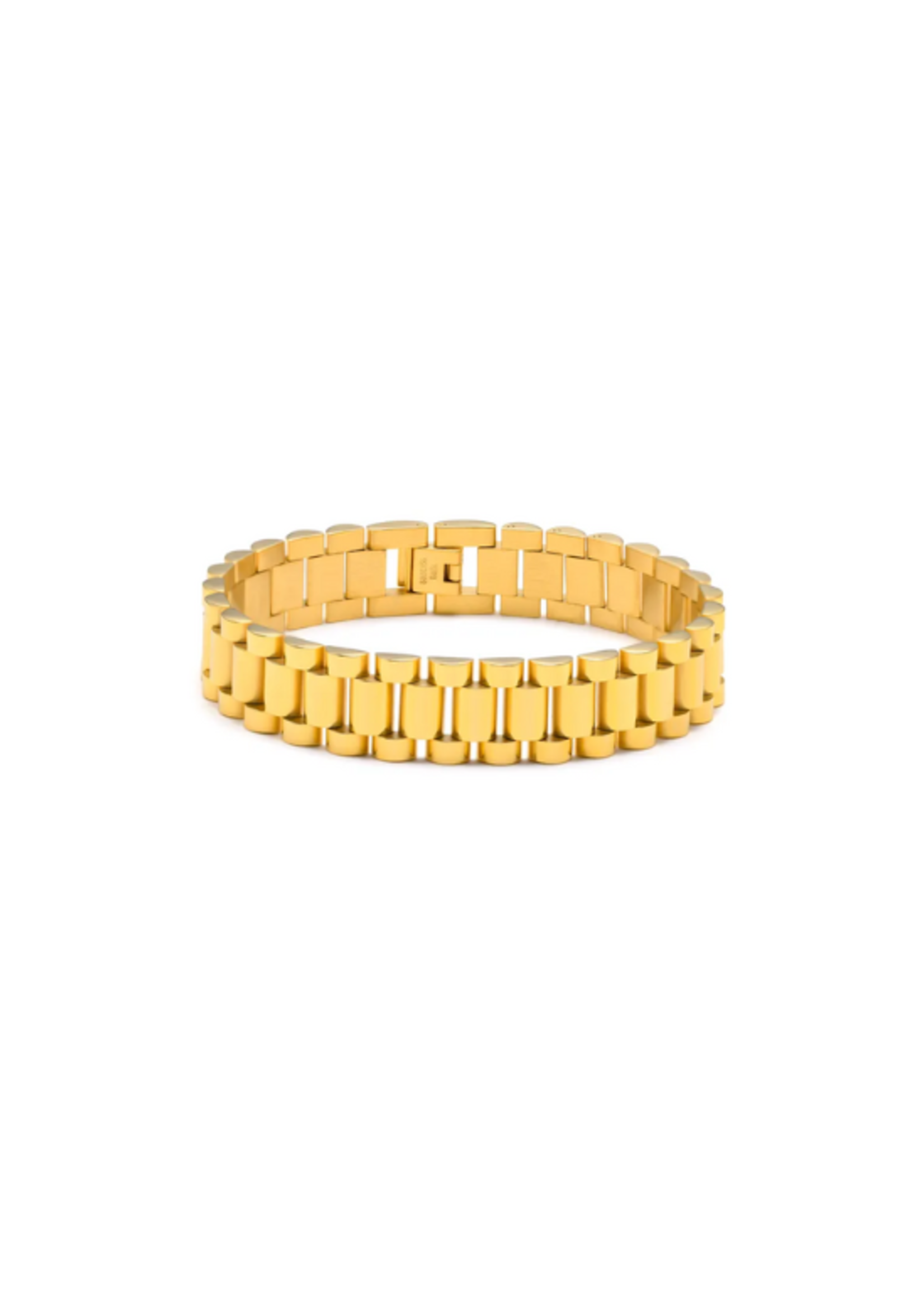 kiss me kate 15mm Gold Watch Band Bracelet-8"