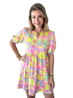 Mary Square Catalina Vine Time Pink Dress
