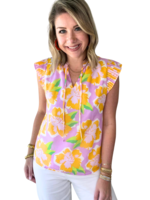 Mary Square Valery Seaflower Top
