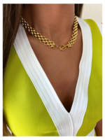 kiss me kate Gold Geometric Link Necklace