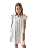 Isabel Ruffled Layer Linen Dress