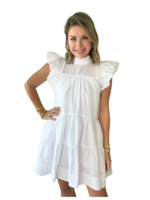 Therapy Ruffle Tiered Mini Dress - White