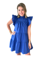 Therapy Ruffle Tiered Mini Dress - Blue