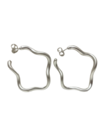 Sheila Fajl Silver Wiggle Wiggle Hoops
