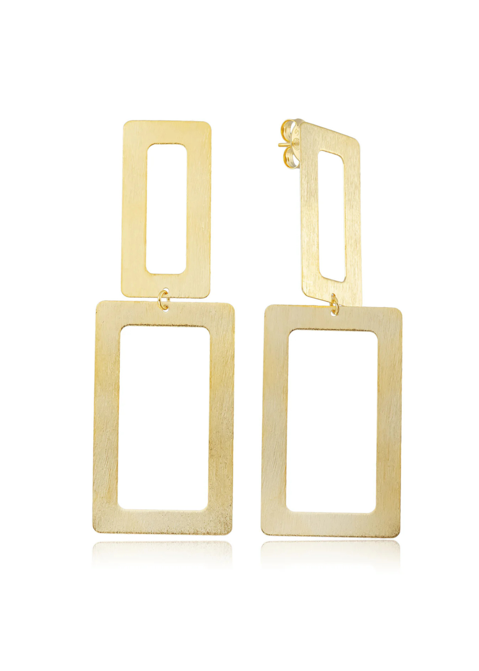 Sheila Fajl Double Rectangle Earrings 3.5