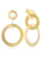 Sheila Fajl Tri-Circle Brushed Earrings