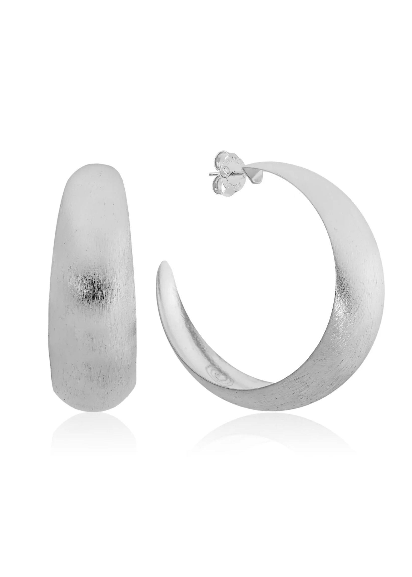 Sheila Fajl Silver Brooke Hoops 1.5