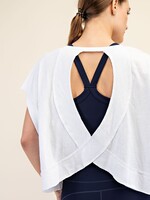 Rae Mode White Cotton Slub Open Top