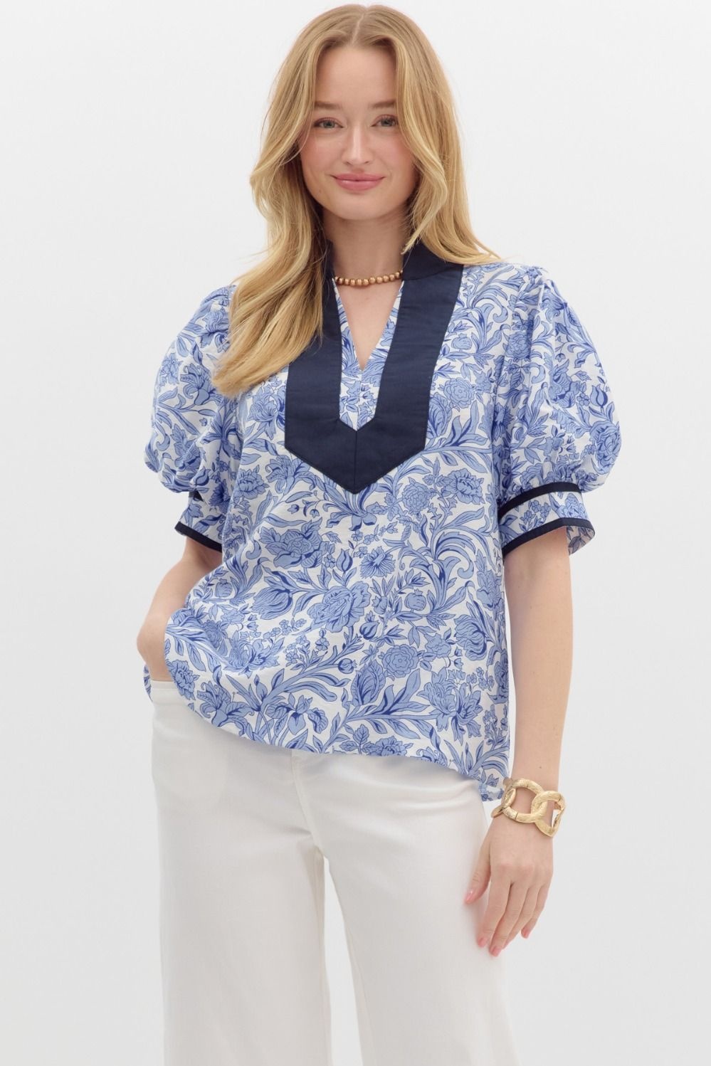 Penolepe Blouse in Indigo