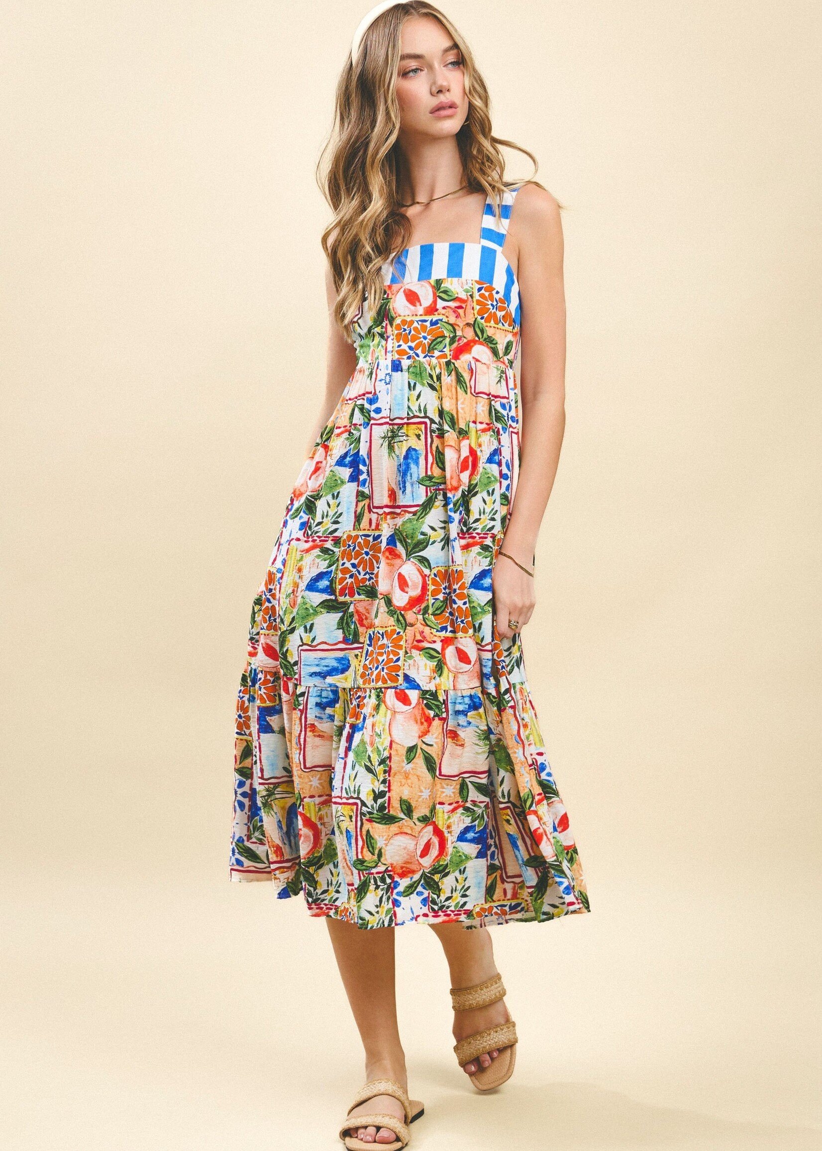Tropical Twist Midi Dress