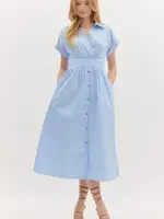 Entro Willow Button Midi Dress