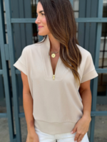 Summit Ribbed Top - Oatmeal