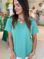 Boyfriend Tee - Heather Green